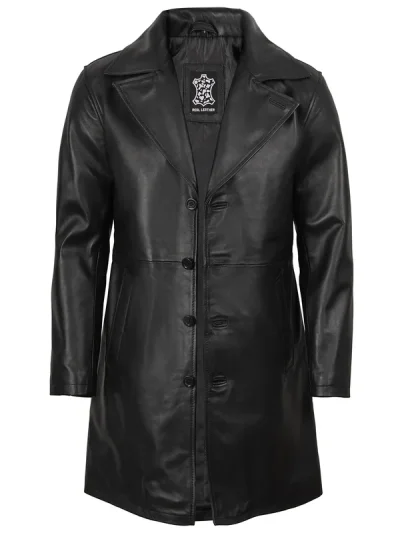 Jackson Men's Black 3/4 Length Real Leather Car Coat